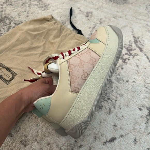 GUCCI  AUTHENTIC GUCCI WOMEN'S SCREENER SNEAKER SIZE 38 - Picture 16 of 17